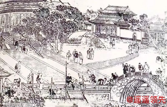 清光绪·吴友如《泮池跃鲤图》